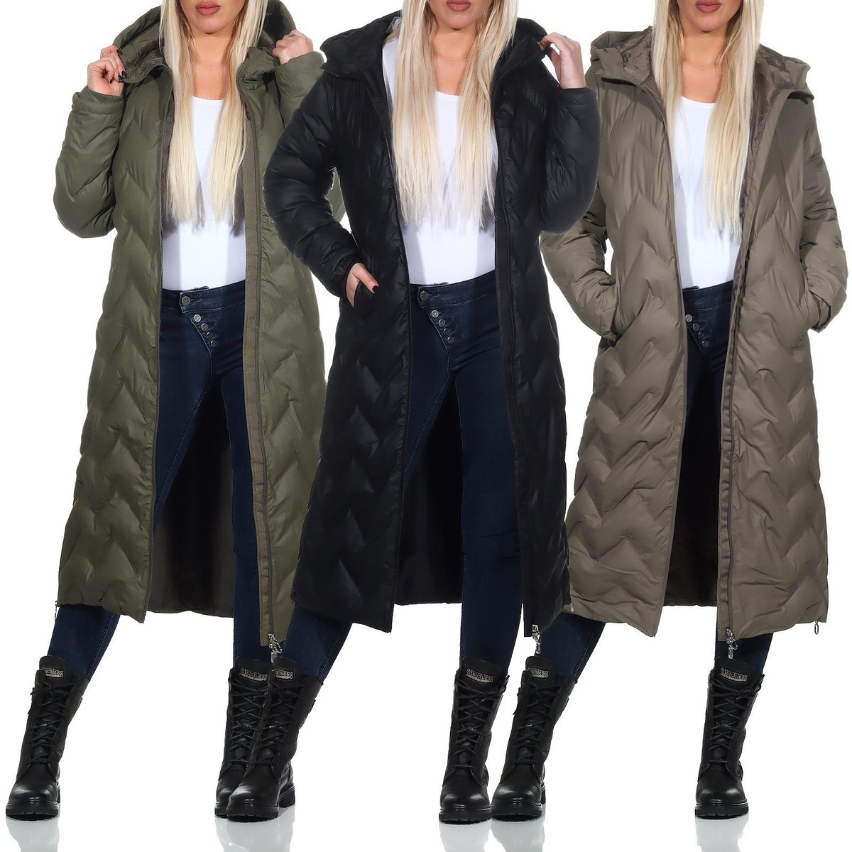 Damen Steppmantel Steppmantel Mit Abnehmbaren Ã¤rmeln Reserved