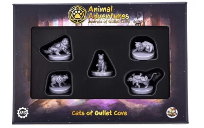 STEAMFORGE GAMES ANIMAL ADVENTURES: SECRET OF GULLET COVE (CATS) zum Bemalen oder Spielen - #C3