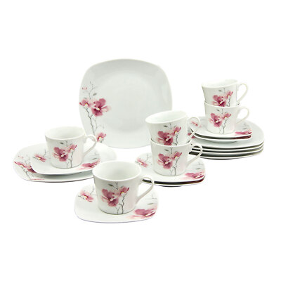 CreaTable Amelie AIKO Geschirrset Kaffeeservice 18tlg Kombiservice Tafelservice