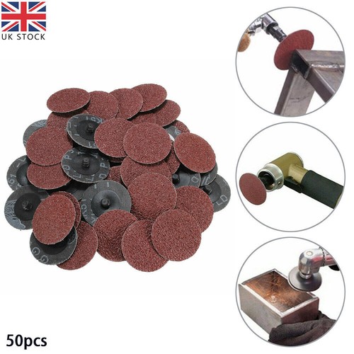 50Pcs 2" 50mm Roloc Type R Roll Lock Quick Change Discs Die Grinder