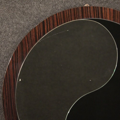 Mirror Round Mirror Furniture Frame Of Design Xx Century Wooden Modern - Picture 3 of 11