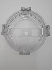 5.5 Inch Diameter Heavy Glass Ashtray with BNB Engraved on Bottom Clear Glass