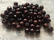 Wooden Brown Natural Beads Wood Drum Beads US SELLER 