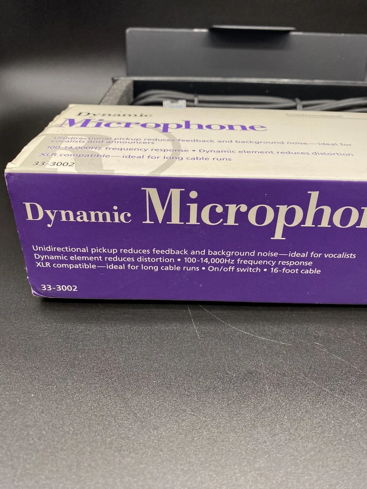 Radio Shack Unidirectional Dynamic Microphone With Case 33-3002 -NICE- - Image 2 of 4