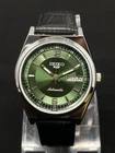Vintage Refurbished Seiko 5 Automatic 6309A Japan Men's Day / Date Wrist Watch