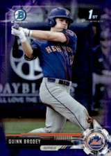 2017 Bowman Draft #BDC-24 Quinn Brodey Chrome Purple Refractor #/250 RC Rookie