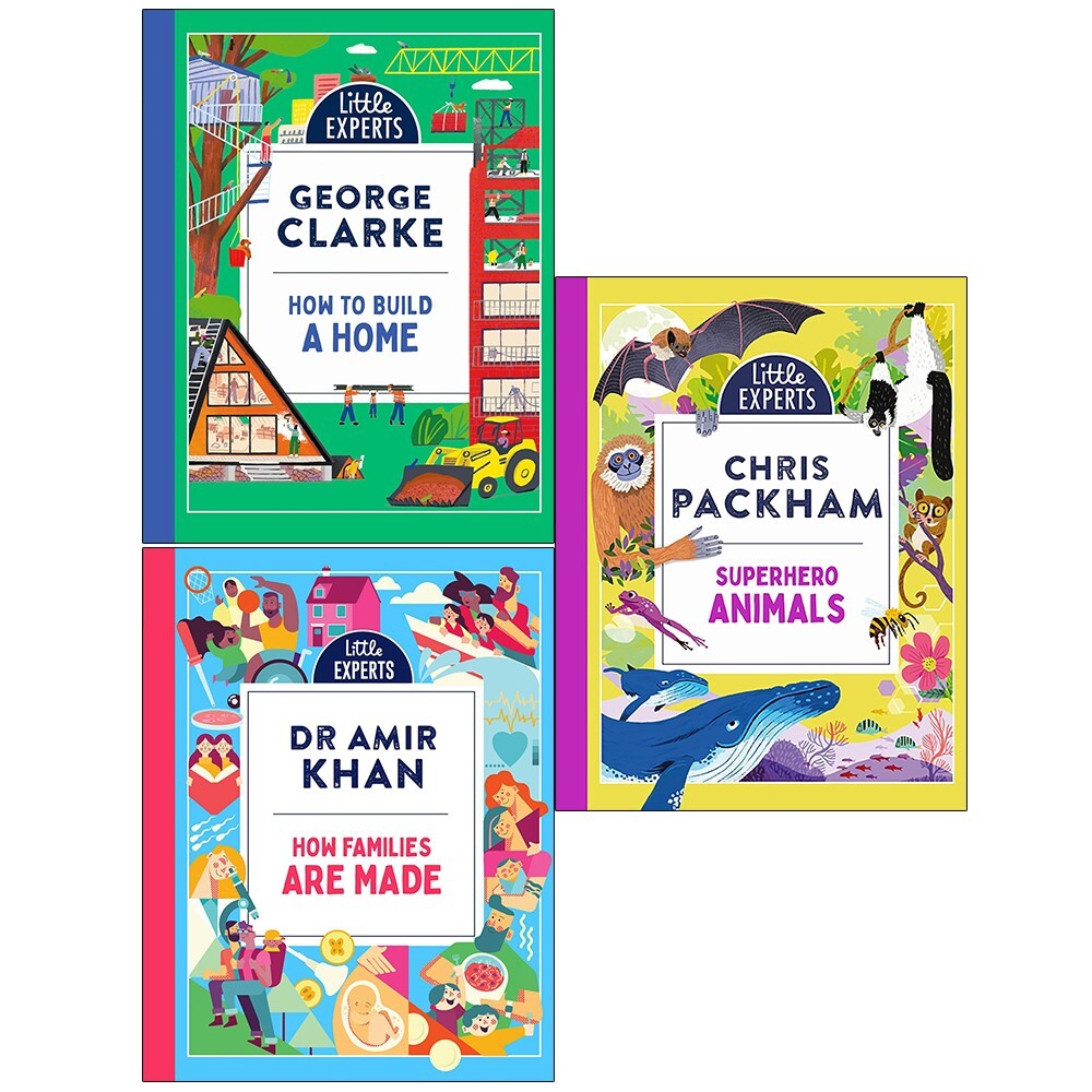 Little Experts Series Collection 3 Books Set How to Build a Home, Superhero Anim