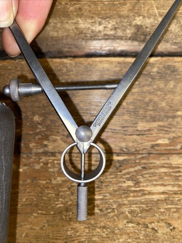 VINTAGE RARE MOORE & WRIGHT 7 ” SPRING DIVIDERS PRE WAR HEAVY VERSION OLD TOOLS - Picture 9 of 11