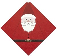 "20 Servietten\"Fold Me Santa\"Weihnachtsmann*Nikolaus*Weihnachten Falten*33X33"