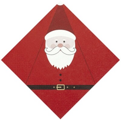 20 Servietten''Fold me Santa''Weihnachtsmann*Nikolaus*Weihnachten falten*33x33