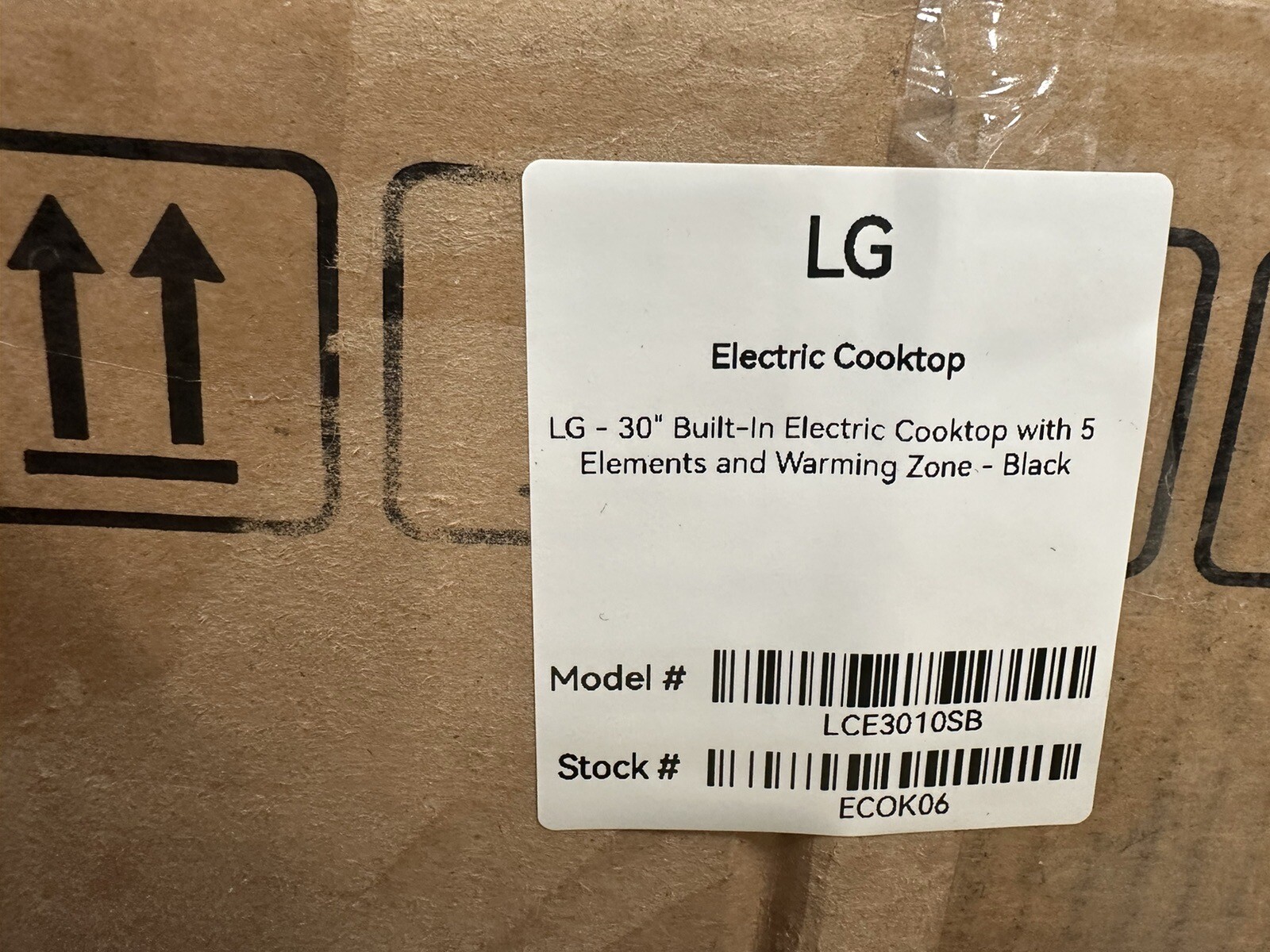 LG LCE3010SB 30" Black 5 Element Smoothtop Electric Cooktop eBay