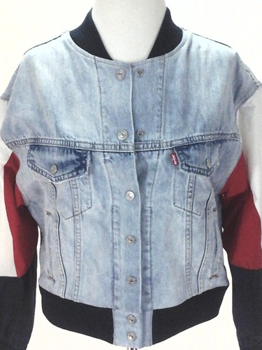 LEVI'S Premium Denim Bomber Blue/Red 