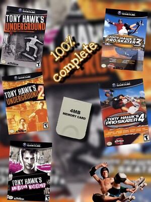 Tony Hawk's Underground 2 Save 100% Complete Game Nintendo GameCube Unlocked
