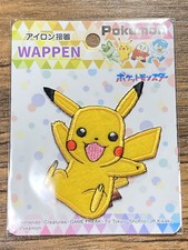 Pocket Monsters Official Seal/ Iron On Patches Pikachu Pokemon JAPAN LIMIT