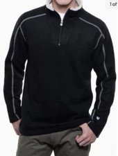 Kuhl Men Large Alfpaca Fleece 1/4 Zip Lightweight Sweater Pullover Canada Large