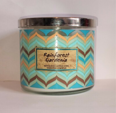 Bath & Body Works ''Rainforest Gardenia'' 3-Wick Scented Candle - 14.5 oz.