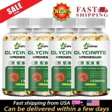 Magnesium Glycinate 1330mg 120 Capsules For Sleep Stress Relief Support Bone Lot