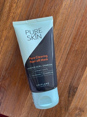 ORIFLAME PURE SKIN PORE CLEARING PEEL OFF MASK SALICYLIC ACID CHARCOAL blackhead