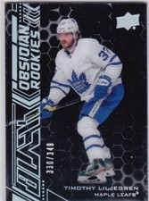 20/21 BLACK..TIMOTHY LILJEGREN..OBSIDIAN ROOKIES /349..CARD # OR-9..MAPLE LEAFS