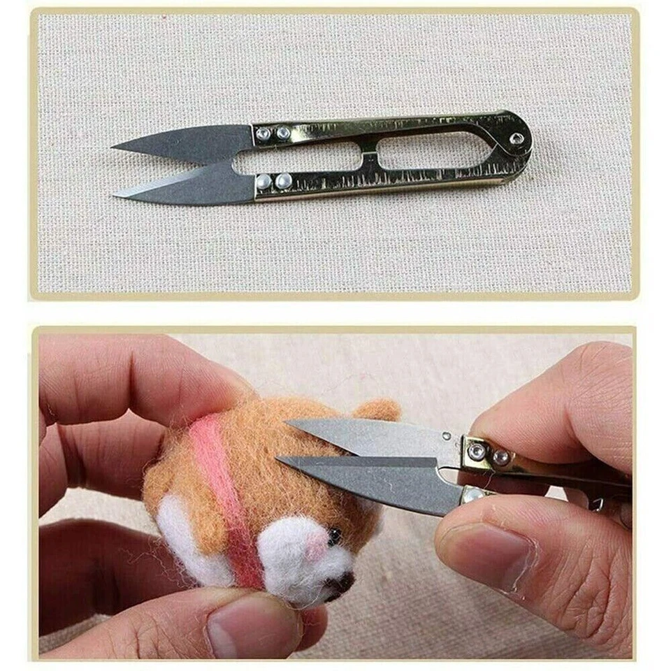 50 Colors Needle Felting Starter Kit Wool Roving Set Needles Felt Tool DIY Craft - Image 4 of 4