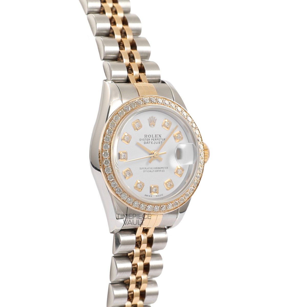 ROLEX LADY DATEJUST 79173 GOLD & STEEL 26MM WHITE DIAMOND DIAL