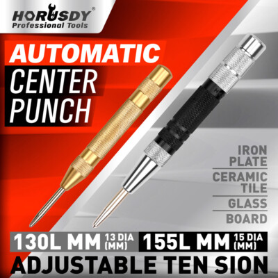 6'' & 5'' Automatic Center Pin Punch Strike Spring Loaded Marking Starting Holes