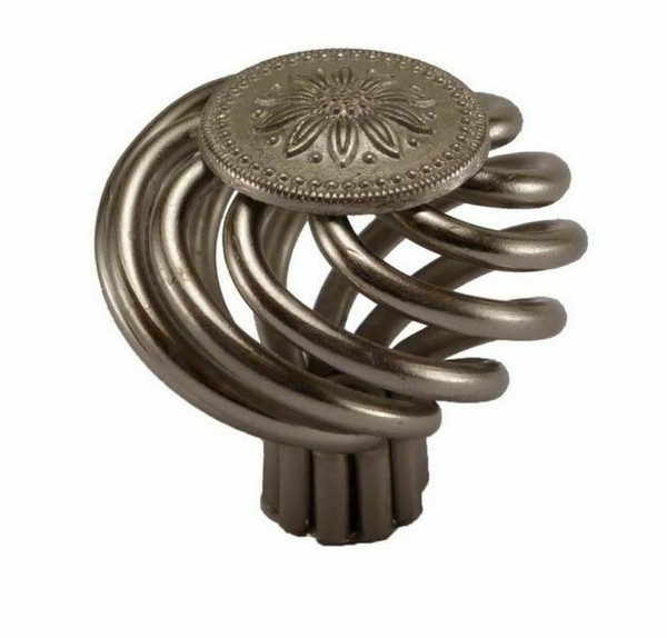 Bird Cage Birdcage Flower Kitchen Knobs Knob SN Nickel 35mm 1 3