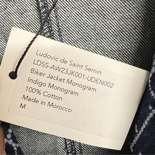 Neu Ludovic De Saint Sernin Jeansjacke mit Monogrammmuster - Bild 5 von 6