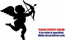 Flying Cupid with Bow and Arrow Graphic Die Cut decal sticker Car Truck Boat 9"