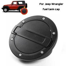 Gas Tank Cap Cover Fuel Filler Door Trim for Jeep Wrangler JK & Unlimited 07-18