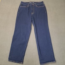 Old Navy Wow Loose Jeans Womens 12 Blue High Rise Straight Leg Denim