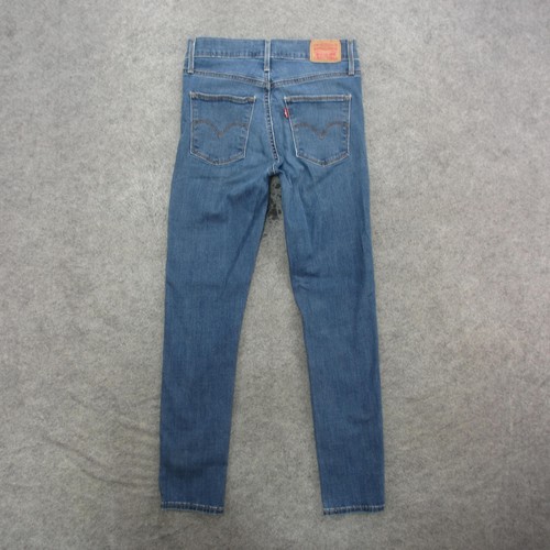 Levi's Slimming Skinny Jeans Womens 27 Blue Denim Stretch W27 L28 28399-0003 - Picture 7 of 12