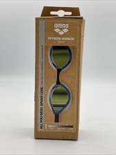 ARENA Python Mirror Adult Racing Swim Goggles - Gold/White/Black Mirrored Lens