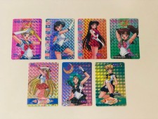Lot of 7 Sailor Moon Trading Card Carddass Amada Sticker Hologram Prism J2634