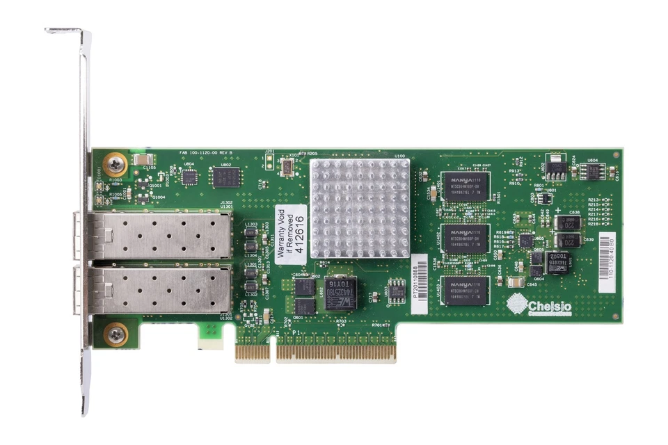 Network Card Chelsio T420-CR 2x10GbE SFP+ CNA PCIe 2.0x8 110-1120-40 - Image 2 of 3