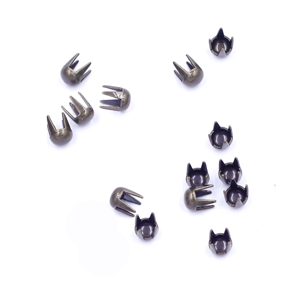 Mini bolsas de costura zapatos ropa remaches tachuelas puntos punk pico 3 mm suministros artesanales - Imagen 4 de 4