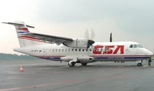 ATR 42-320 Czech Airlines Desktop Wood Airplane New Model Large Scale 1/72