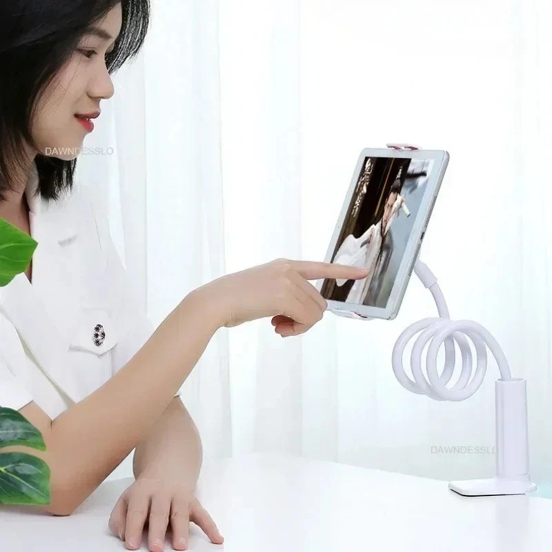 Phone Holder Stand Lazy Bracket Headrest Bed 360 Flexible Long Arms Clamp Mount - Image 2 of 4