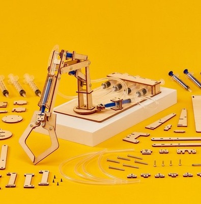 DIY Kit Hydraulic Robotic Arm - Educational STEM Toy for Kids, Fun Science Craft