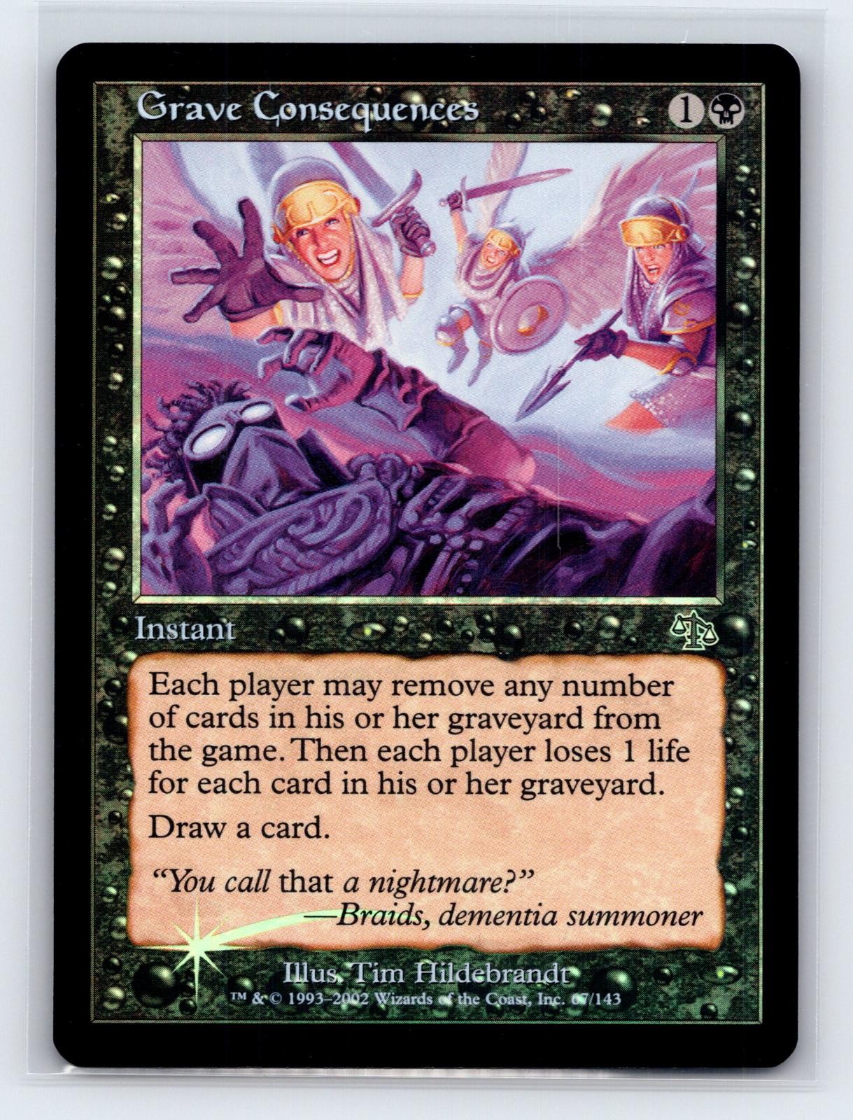 Grave Consequences 67 Uncommon Judgment Magic: The Gathering Foil Lightly Played