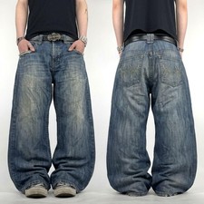 Vintage embroidered y2k cyber grunge baggy wide leg skater archive jeans