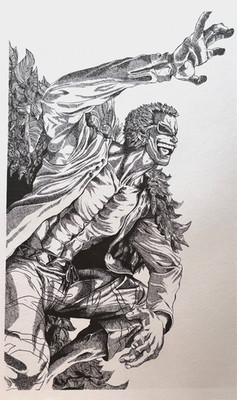 Drawing of Donquixote Doflamingo 11x18 inches