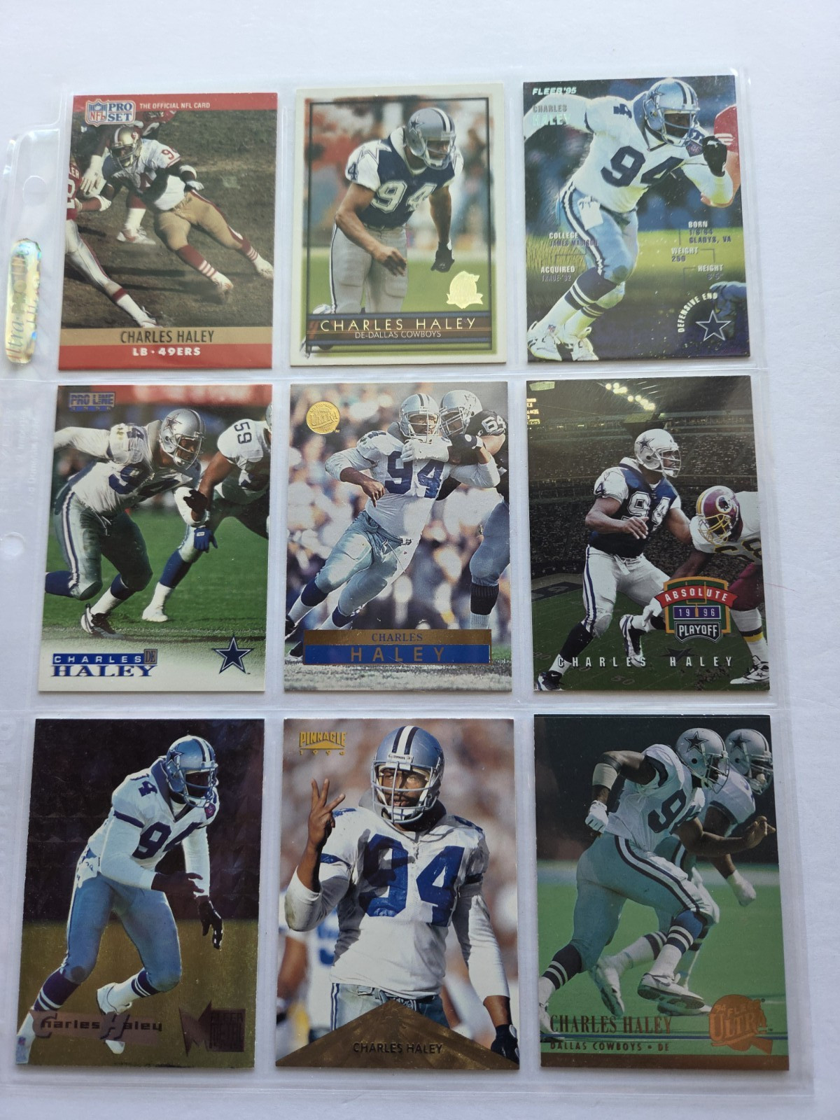 Dallas Cowboys' CHARLES HALEY (9) Football Card Lot/ Near Mint/ NO DUPLICATES!