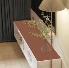 12  X 42  Leather Desk Mat, 1.8mm Thick, Desk Cover, Protector Brown  Gray