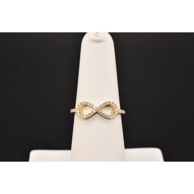 14K Gold Diamond Infinity Ring