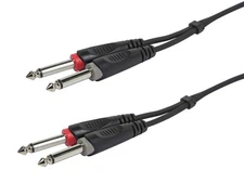 Monoprice Dual 1/4 Inch (TS) Male - 3 Meter (10ft) Instrument 26AWG Cable Cord