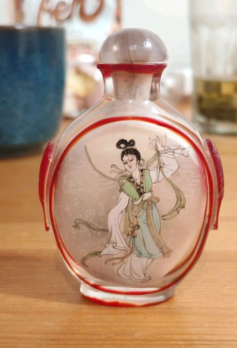 送料無料　色被せガラス手描き内画鼻煙壺　中国古玩 中国内画鼻烟壶| eBay