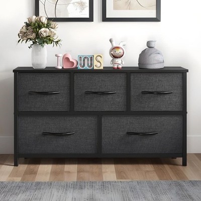 portable dresser Baby Wardrobe, Modular Kids Dresser,Children Nursery Closet Organize Keep your home organized and stylish with this Versatile Storage Cabinet 5 Drawer Vertical Storage Dresser-Wood