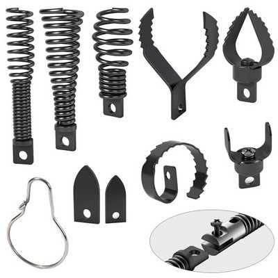 Richcat Drain Snake Drill Attachment,Cutter and Auger Set,Used in 50-100FT... 