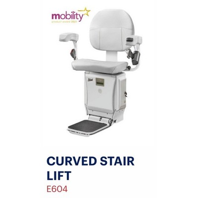 Curved & Straight Stair Lift Chair PILOT E604 & Rail (  Photos & Video)